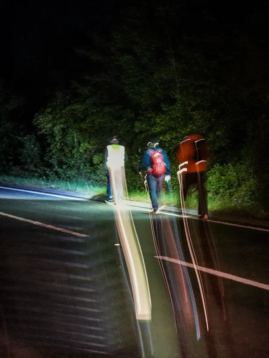 Night walk progress